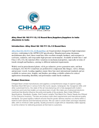 Alloy Steel SA 182 F11 CL