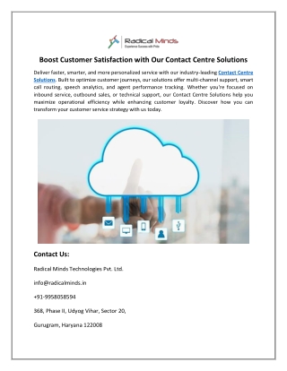 Next-Gen Contact Centre Solutions Powered by Innovation