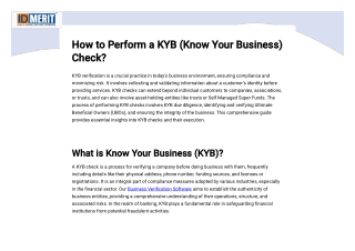 What is a KYB Check and How to Perform KYB Checks_
