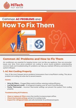 Common AC Problems and How to Fix Them