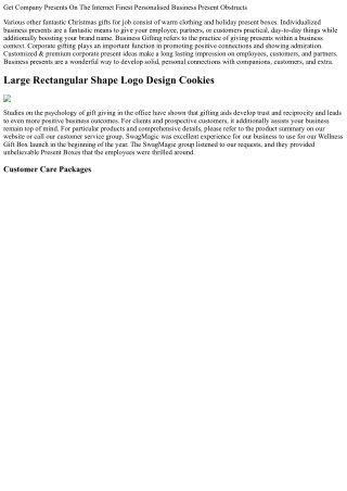 Company Client Presents Organization Gifts For Customers