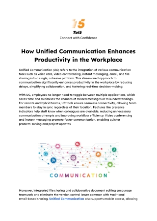 How Unified Communication Enhances Productivity in the Workplace