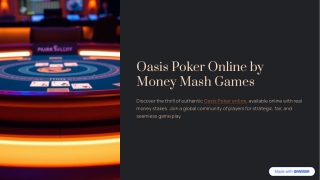 Oasis Poker Online – Enjoy Smart Poker Play & Real Money Rewards