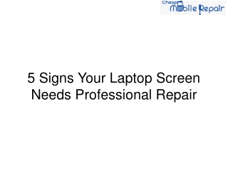 5 Signs Your Laptop Screen Needs Professional Repair