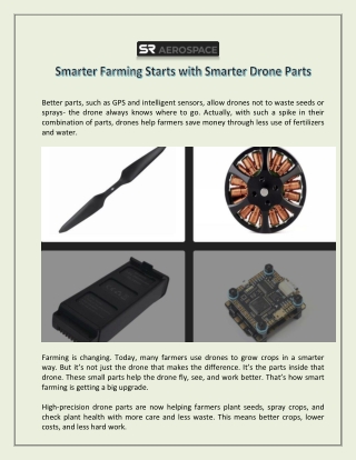 Smarter Farming Starts with Smarter Drone Parts
