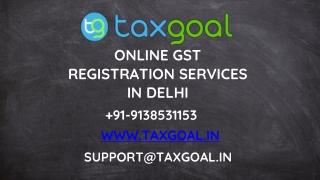 Online GST Registration in Delhi