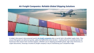 Air Freight Companies