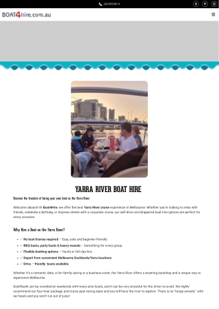 Yarra River Boat Hire