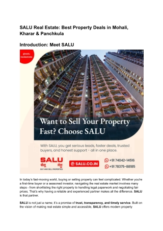 SALU Real Estate_ Best Property Deals in Mohali, Kharar & Panchkula (1)