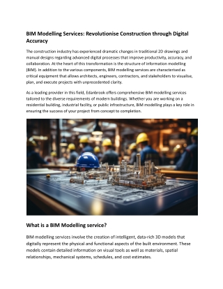 BIM Modelling Services_ Revolutionise Construction through Digital Accuracy