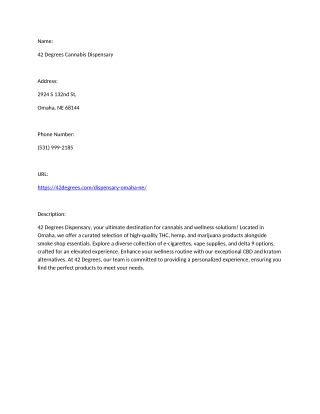 42 Degrees Cannabis Dispensary