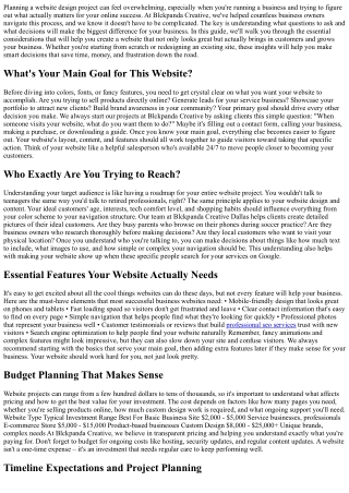 What Should You Consider When Planning Your Website Design Project?