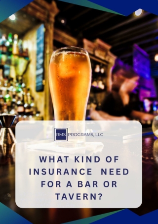 What Kind of Insurance Do I Need for a Bar or Tavern_