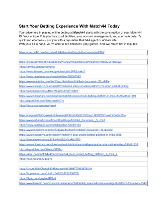 Untitled document (2)Start Your Betting Experience With Match44 Today