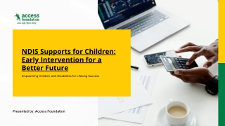 NDIS Supports for Children: Early Intervention for a Better Future