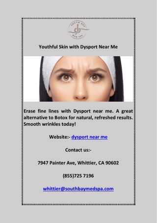 Youthful Skin with Dysport Near Me