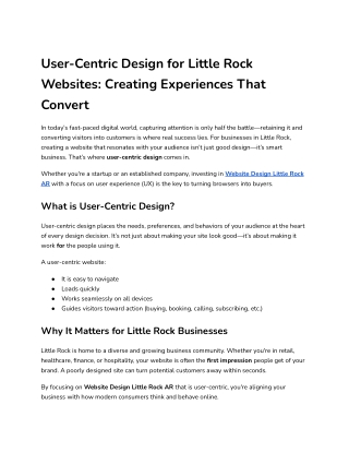 User-Centric Design for Little Rock Websites_ Creating Experiences That Convert