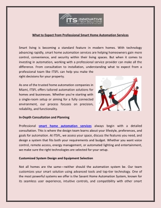 What to Expect from Professional Smart Home Automation Services