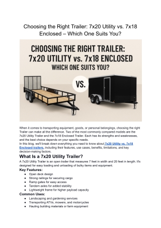 Choosing the Right Trailer_ 7x20 Utility vs