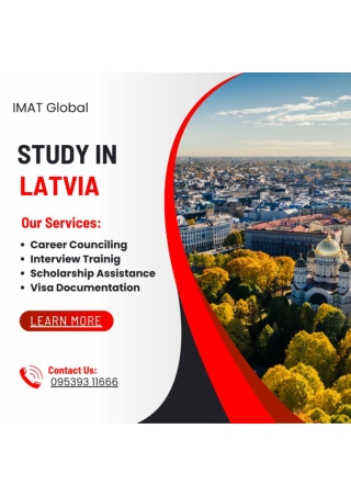 Study in Latvia with Best Abroad Education Consultants Poster by IMAT Global