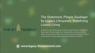 the statement pimple saudagar by Legacy