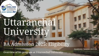 Uttaranchal University BA Admission 2025: Eligibility