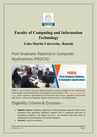 PGDCA Course Details Syllabus, Admission, Eligibility & Career Scope