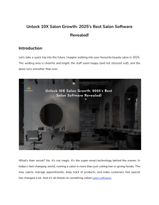Unlock 10X Salon Growth - 2025’s Best Salon Software Revealed