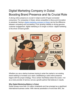 Digital Marketing Company in Dubai_ Boosting Brand Presence and Its Crucial Role