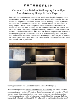 custom home builders wollongong 3