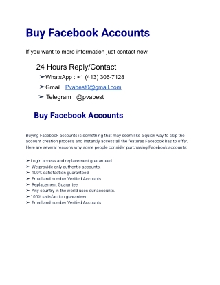 Best Website To Buy Facebook Accounts In 2025