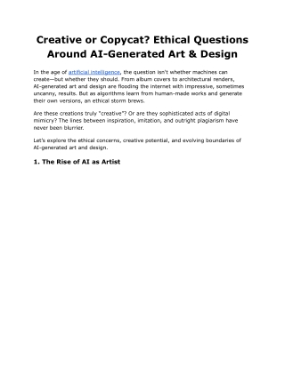 Creative or Copycat_ Ethical Questions Around AI-Generated Art & Design