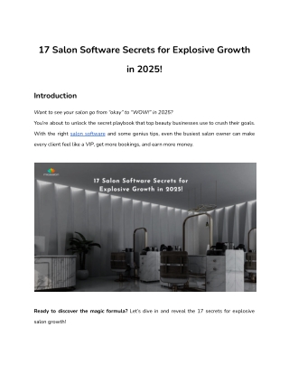 17 Salon Software Secrets for Explosive Growth in 2025