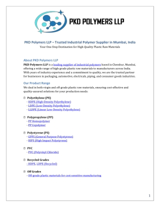 PKD Polymers LLP_Profile