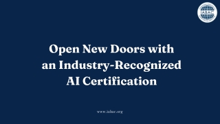 Open New Doors with an Industry-Recognized AI Certification | IABAC