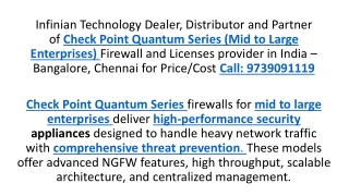 Check Point Quantum Series (Mid to Large) List Price/Cost
