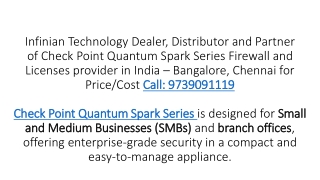 Check Point Quantum Spark Series Firewall Price/Cost