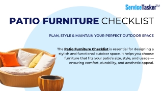 Patio Furniture Checklist | ServiceTasker