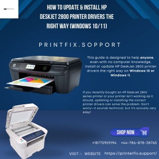 How to Update & Install HP DeskJet 2800 Printer Drivers the Right Way (Windows 1