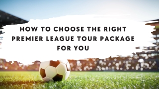 How to Choose the Right Premier League Tour Package for You