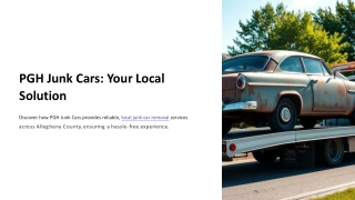 PGH Junk Cars - Your Local Junk Car Solution