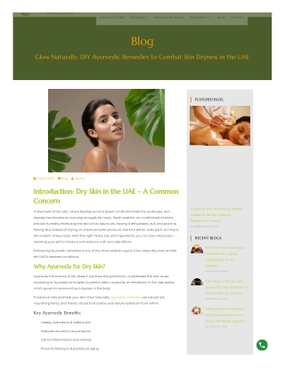 Glow Naturally: DIY Ayurvedic Remedies to Combat Skin Dryness in the UAE