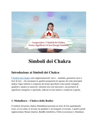 Simboli dei Chakra