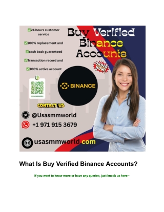 What Is Buy Verified Binance Accounts