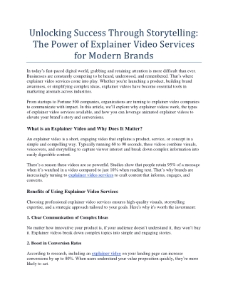 Unlocking Success Through Storytelling