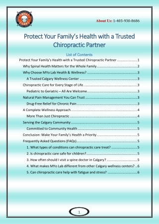 Protect Your Family’s Health with a Trusted Chiropractic Partner