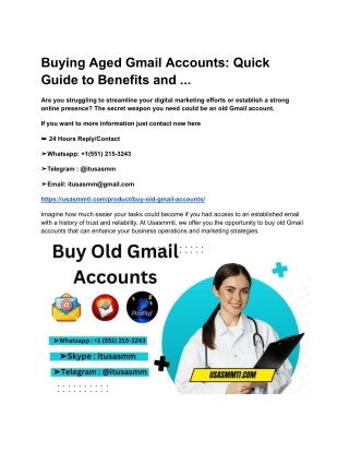 Buying Aged Gmail Accounts_ Quick Guide to Benefits and