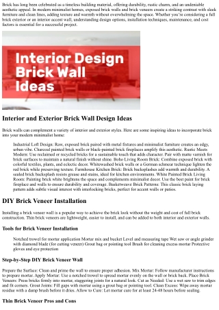 Modern Minimalist Brick House: Design Ideas, Installation, Maintenance, and Cost