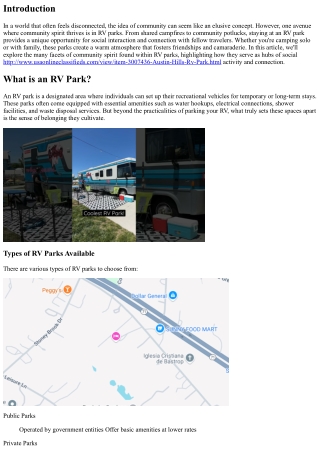 Community Spirit: The Social Side of Staying at an RV Park