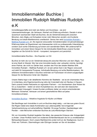 Immobilienmakler Buchloe _ Immobilien Rudolph Matthias Rudolph e